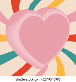 3D HEART SHAPE DESIGN VECTOR