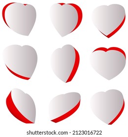 3d heart shape heart icon