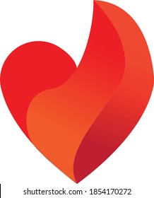 3d heart vector . symbol of love.