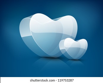 3D hearts. EPS 10.
