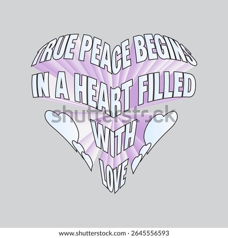 3D heart-shaped quote: 