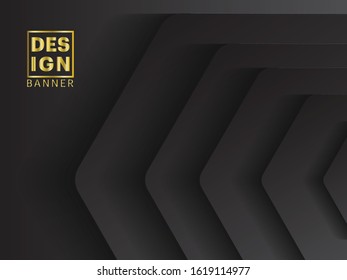3D hexagon black background model design