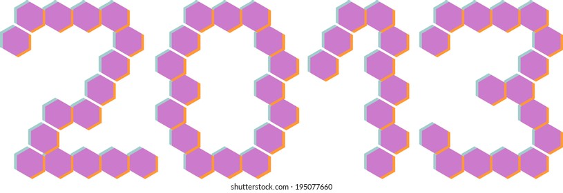 3D Hexagon font, 2013
