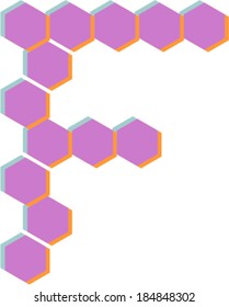 3D Hexagon font, F