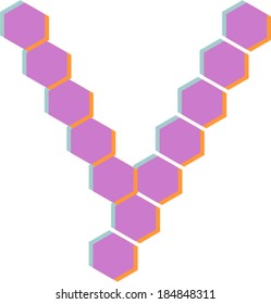 3D Hexagon font, Y