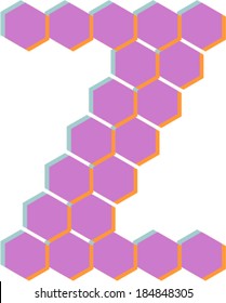 3D Hexagon font, Z