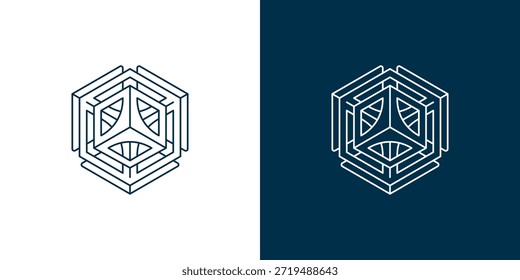 3D Hexagon Infinity Symbol Illustration Modern Technology Design Vector
