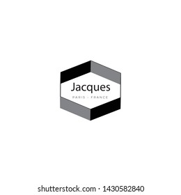 3D hexagon logo. this logo made up with black 3D hexagon and company name. It  can be used industrial company, technology and personal logo.