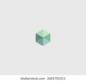 3D Hexagonal Cube Logo, Modern and Geometric Design
