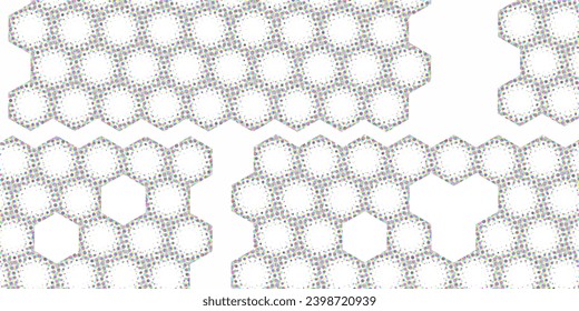 3d Hexagonal structure futuristic white background and Embossed Hexagon , honeycomb white Background ,light and shadow texture. Seamless pattern of the hexagonal arts hexagon