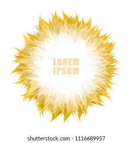 3D High Quality Decorative Flower Frame for Presentation on White Background . Isolated Vector Elements