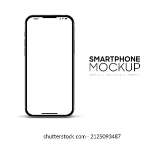 3d high quality vector mobile mockups. Ultra realistic smartphone. Device UI UX mockup for presentation template. Cellphone frame with blank screen isolated templates. 3d isometric illustration. 