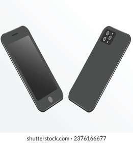 3d high quality vector mobile mockups. Ultra realistic smartphone