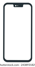3d high quality vector mobile mockups. Ultra realistic smartphone. Device UI UX mockup for presentation template. Cellphone frame with blank screen isolated templates. 3d isometric illustration.