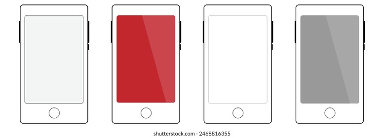 3d high quality vector mobile mockups. Ultra realistic smartphone. Device UI UX mockup for presentation template. Cellphone frame with blank screen isolated templates. smartphone icon. Eps10.