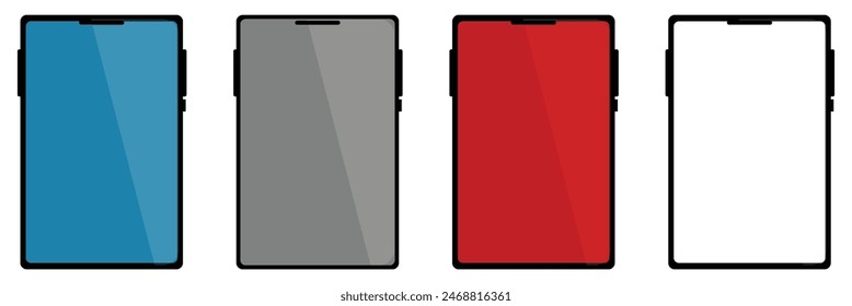 3d high quality vector mobile mockups. Ultra realistic smartphone. Device UI UX mockup for presentation template. Cellphone frame with blank screen isolated templates. smartphone icon. Eps10.