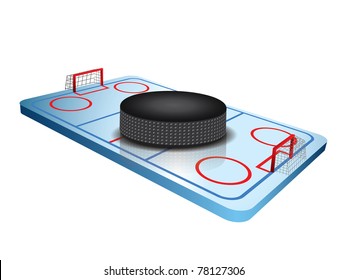 3d Hockey field vector