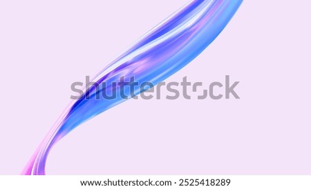 3d holographic glass wave abstract in the form of liquid. It can be used in web banners. For printing on the cover of notebooks. On social media. Vector minimal style