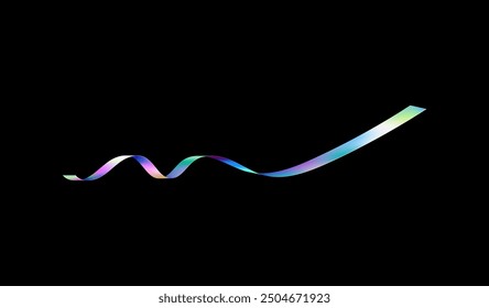 3d holographic tape with dynamic patterns of blue, pink and yellow colors. The colorful illustration offers a fresh look at contemporary art with an artistic touch