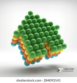 Icono de 3d home. Elemento de diseño. Ilustración vectorial.