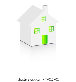 3d home vector illustration