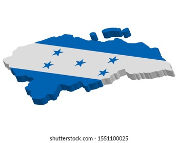 3D Honduras map flag Vector illustration eps 10