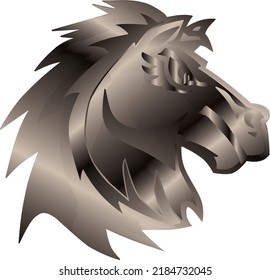 3D Horse Head Logo With Very Fancy Color