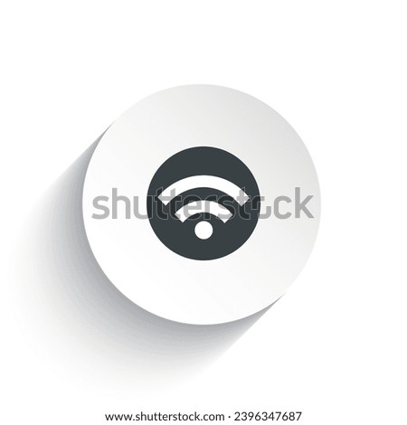 3D hotspot icon button vector isolated on white background.