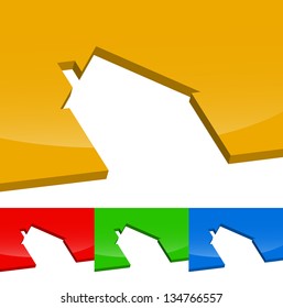 3d house design elements - website header or print background