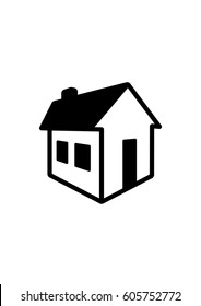 3D House Icon, Vector