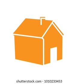 3D House icon vector isolated on white background. Trendy house icon in flat style.Template for app, ui and logo. Icon house for your web site. Modern house icon, EPS 10