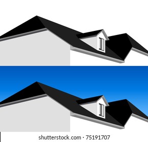 3D house illustration in vector