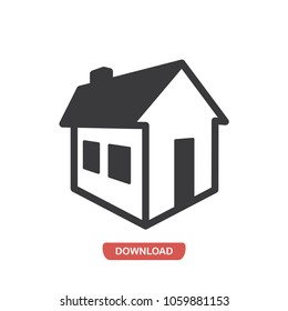 3d house vector icon