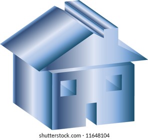 3d house - vector illustration