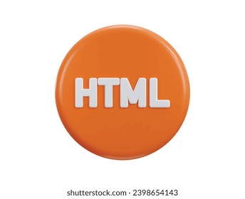 3d html icon symbols of software language