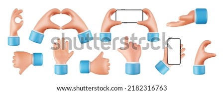 3d human hands. Mouse cursor for website. Alternate pointer to select the correct target. Vector illustration.