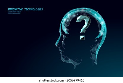 3D human mind mental health. Mood support drug therapy medical care. Psychologist coach session solution medicine science banner vector illustration