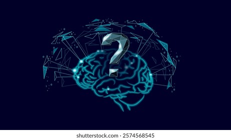 3D human mind mental health. Mood support drug therapy medical care. Psychologist coach session solution medicine science banner vector illustration