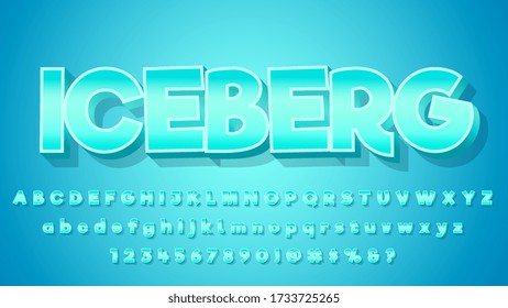 3D Ice Block Game and Movie Title Text Effect Alphabet Collection Set