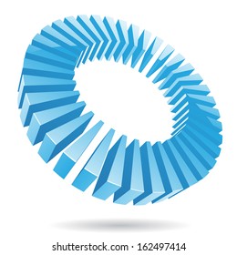 3d Ice Blue Abstract Icon