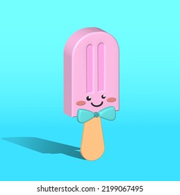 3D Icecream Cartoon Cute Popsicle