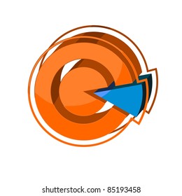 3d icon - Abstract Pie Chart