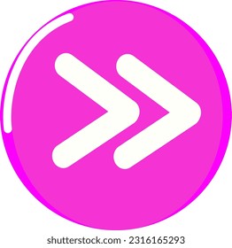 3d icon of arrow isolated on purple background. Cursor, navigation, direction. Trendy and modern vector in 3d style.