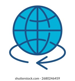 3D Icon In Blue Monochrome Flat Design, Vector Illustration