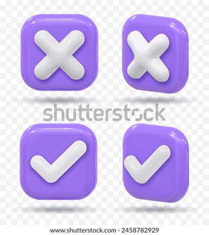 3d icon. check mark icon isolated