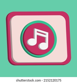3D icon chord vector, for the symbol music, fun, best for your property images