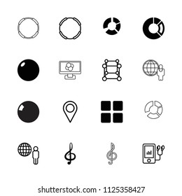 3d icon. collection of 16 3d filled and outline icons such as treble clef, bowling ball, pie chart, cube, hoop, globe and man. editable 3d icons for web and mobile.