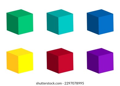 3d icon with colored cubes. Vector illustration. - Powered by Shutterstock - Get 15% off with code: PIKWIZARD15