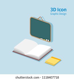 3D Icon Design Stationery Concept