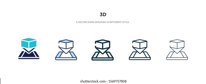 3d icon in different style vector illustration. two colored and black 3d vector icons designed in filled, outline, line and stroke style can be used for web, mobile, ui